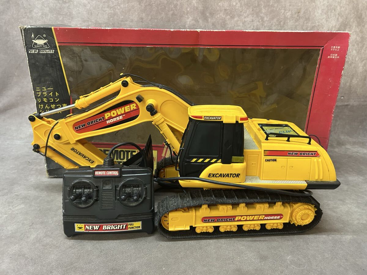 当時物 ショベルカー NEW BRIGHT POWER HORSE パワーシャベルカー おもちゃ ショベルカー 大きい ジャンク品 けんせつ車シリーズ ジャンク