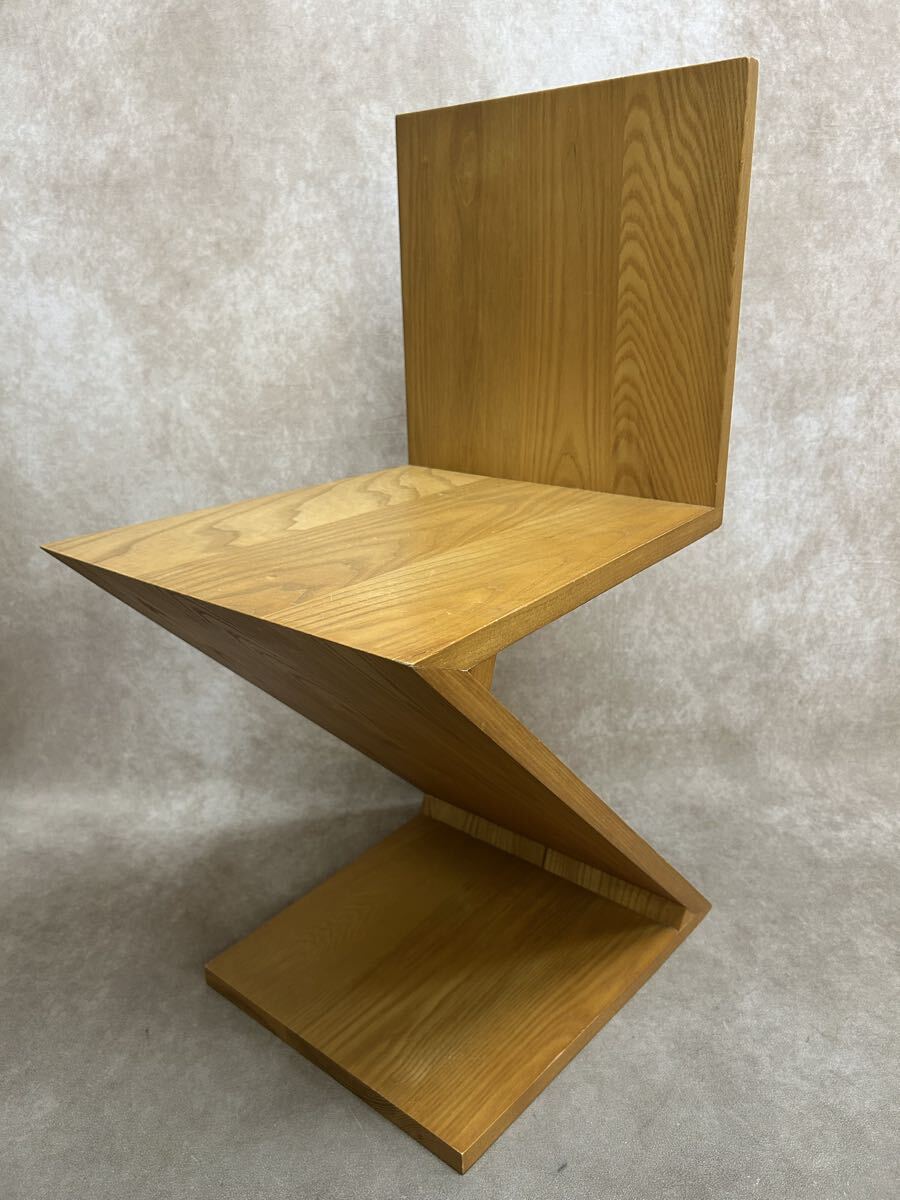 中古 ジグザグチェア zigzag スツール 椅子 イス デザインチェア サイドテーブルにも インテリア いす 木製 