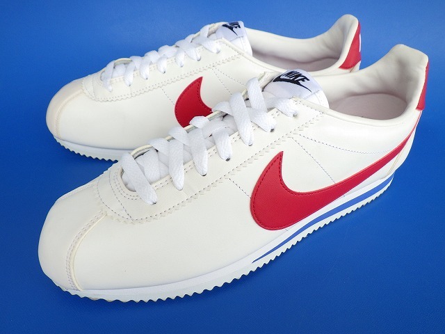 15934■美品 18年製 NIKE WMNS CLASSIC CORTEZ LEATHER ナイキ クラシック コルテッツ レザー トリコロール 27.5 807471-103