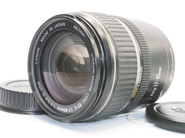 6★新品級★純正前後キャップ★キヤノン CANON EF-S 17-85mm F4-5.6 MACRO IS USMキャノン#240084