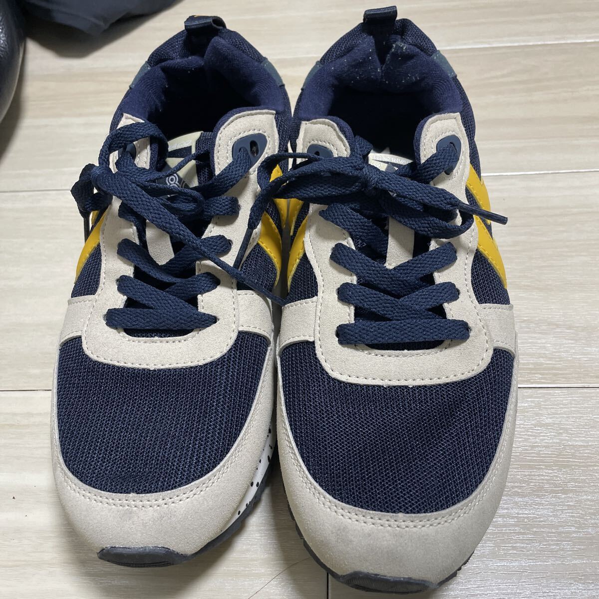ヒュンメル　hummel ネイビー／イエロー　スニーカー ナイロン 26.0cm
