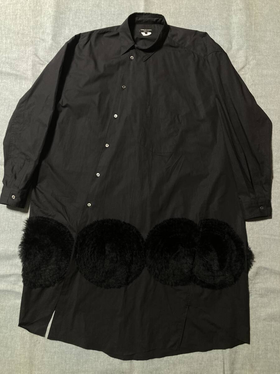 ★美品 COMME des GARCONS HOMME PLUS コムデギャルソン オム プリュス 変形裁断 オーバーサイズ 長袖シャツ L 日本製 ねじれ コート 2021