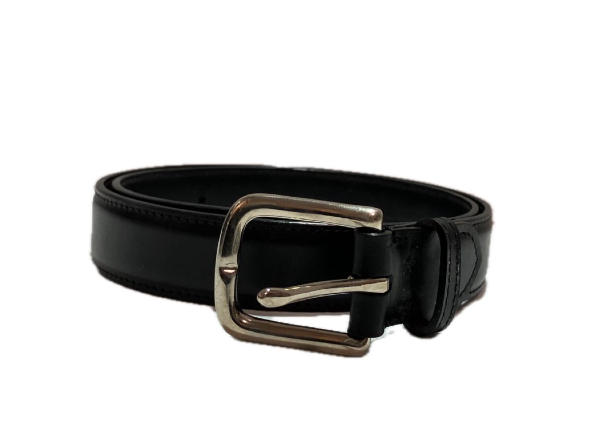 ▲R058▲ ベルト white house cox レザー　ベルト　30 75 B.8665 ホワイトハウスコックス　WHC ブラック系