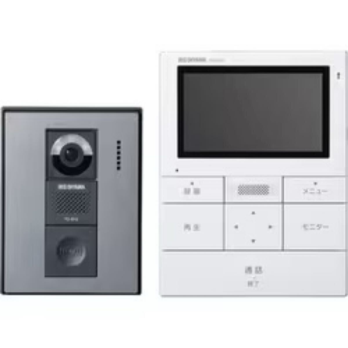 アイリスオーヤマ IRIS OHYAMA テレビドアホン みまもるドアホン みはり自動録画/機械音声応答 ホワイト/ガンメタリック TD-SM3010T-WSH