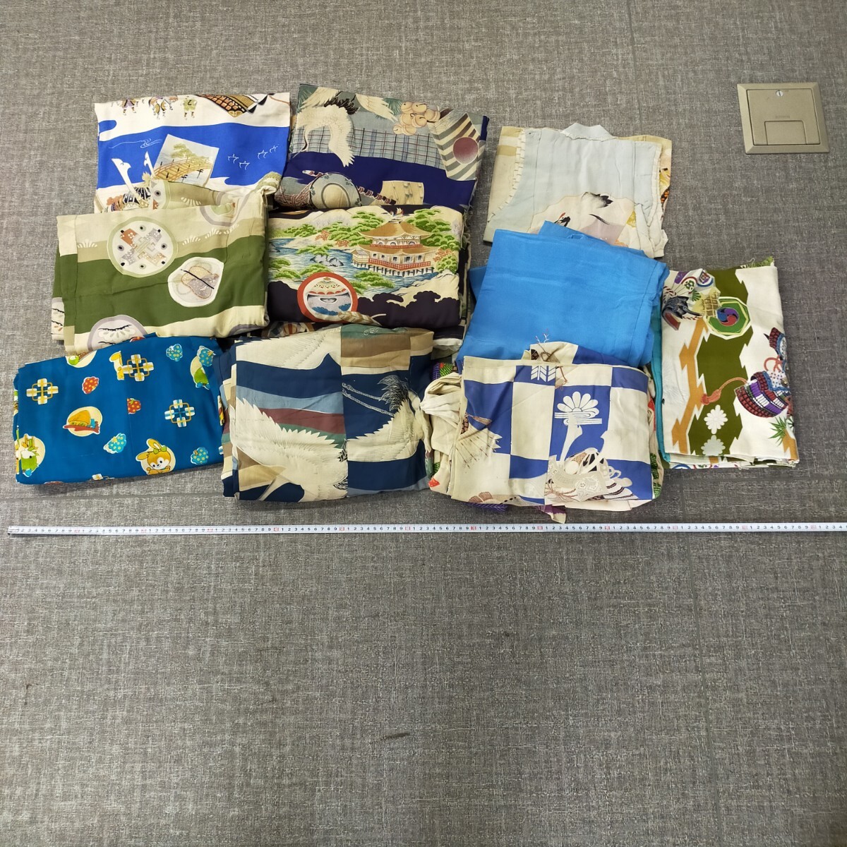 す3689 男の子 着物 アンティーク 生地 まとめ売り 和服 和装小物リメイク素材 ハンドメイド 布地 当時物 キッズ 子供