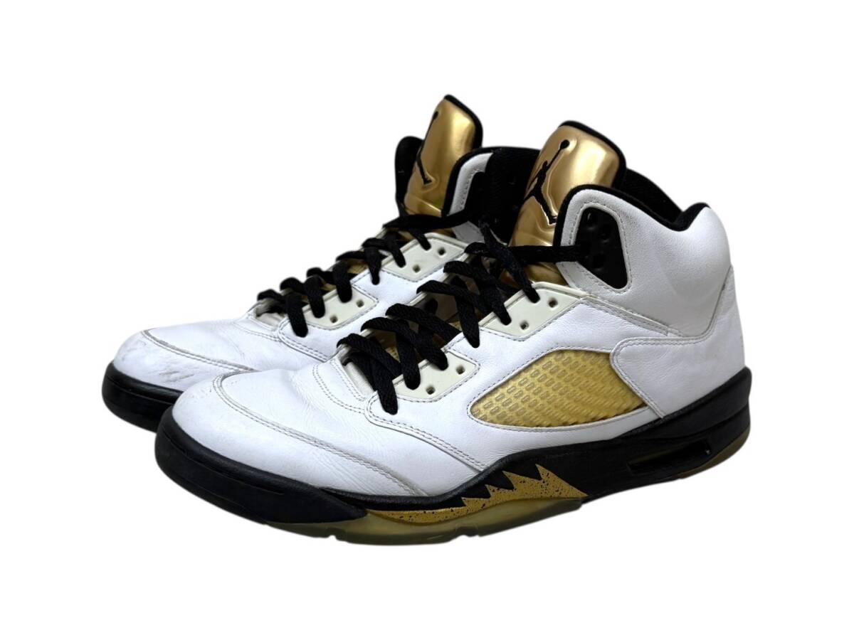 NIKE (ナイキ) AIR JORDAN 5 RETRO エアジョーダン 5 レトロ スニーカー 136027-133 29㎝ US10 ホワイト×ゴールド メンズ/006