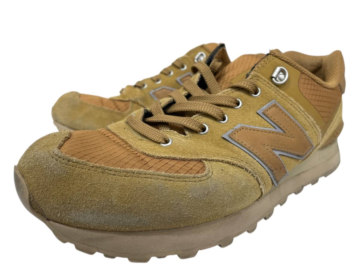 NEW BALANCE (ニューバランス) ローカットスニーカー スエード×ナイロン ML574PKR 27cm US9D ブラウン メンズ/104