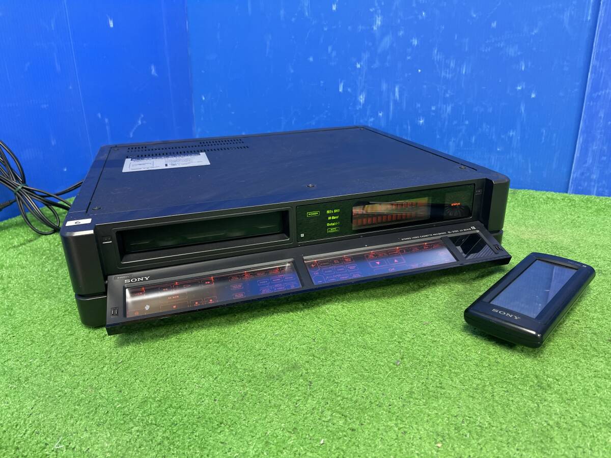X805★本体、リモコン通電OK　その他未確認 リモコン付き　SL-2100 ソニー ベータ ビデオ SONY Betamax　現状品　店頭手渡しOK★2512