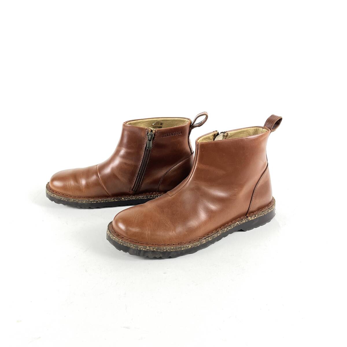BIRKENSTOCK　ビルケンシュトック　MELROSE　メルローズ　サイドジップ　ショートブーツ　サイズ40　26cm　ブラウン