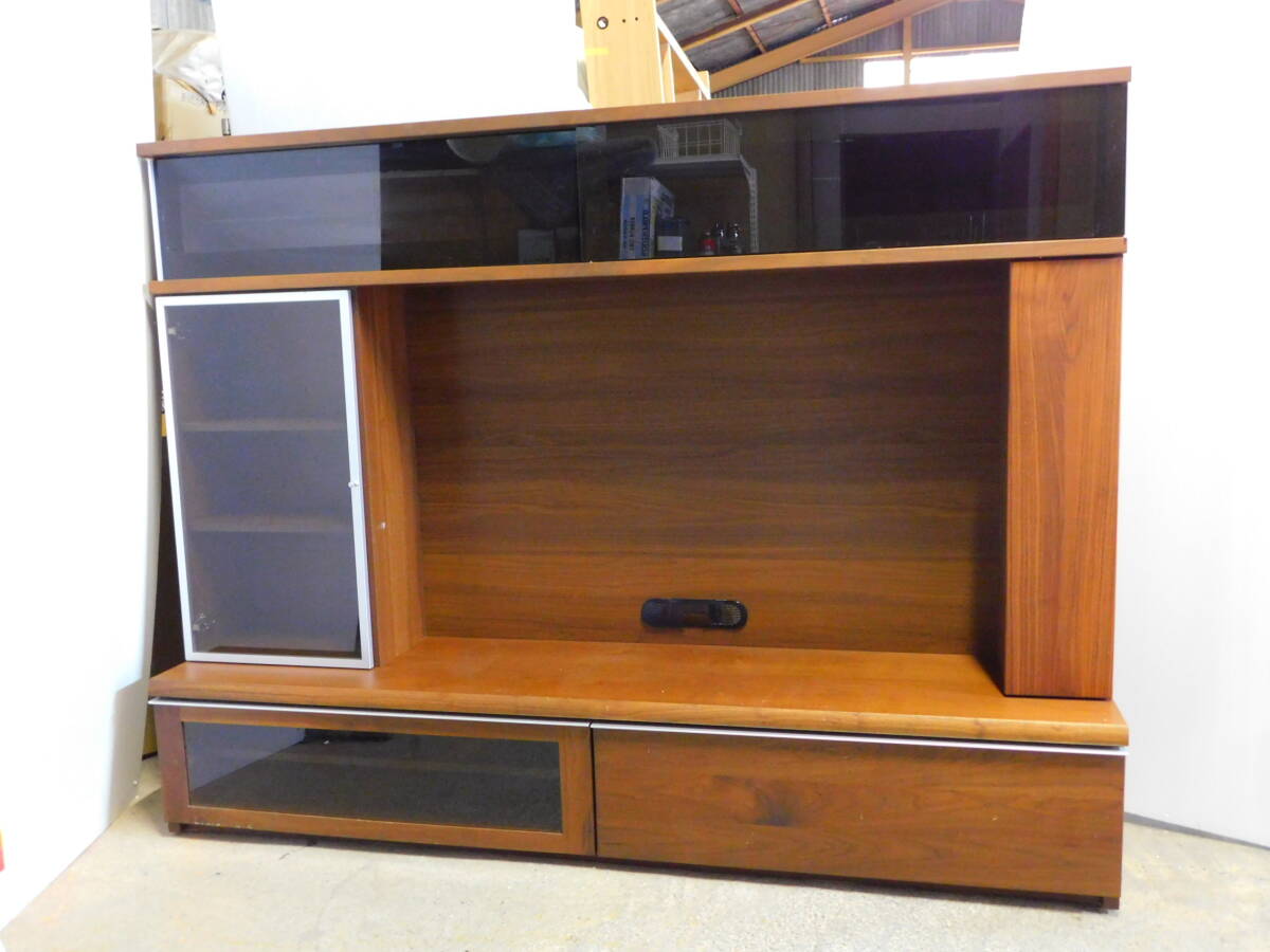 m966 IDC大塚 岡家具 ドーソン リビングボード テレビボード 壁面収納 TVボード たっぷり収納 ウォールナット