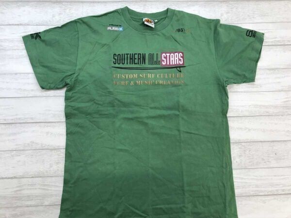 サザンオールスターズ SOUTHERN ALL STARS Live Tour 2005 みんなが好きです! RUSS-K ラスケー TOYOTA トヨタ 半袖Tシャツ XL 緑