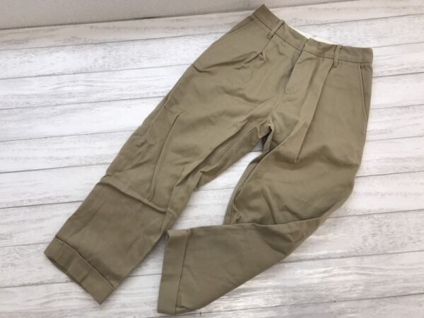 Dickies ディッキーズ レディース レトロ モード タック 裾ダブル バルーン バレル アンクル丈 チノ ワーク パンツ ボトムス S ベージュ