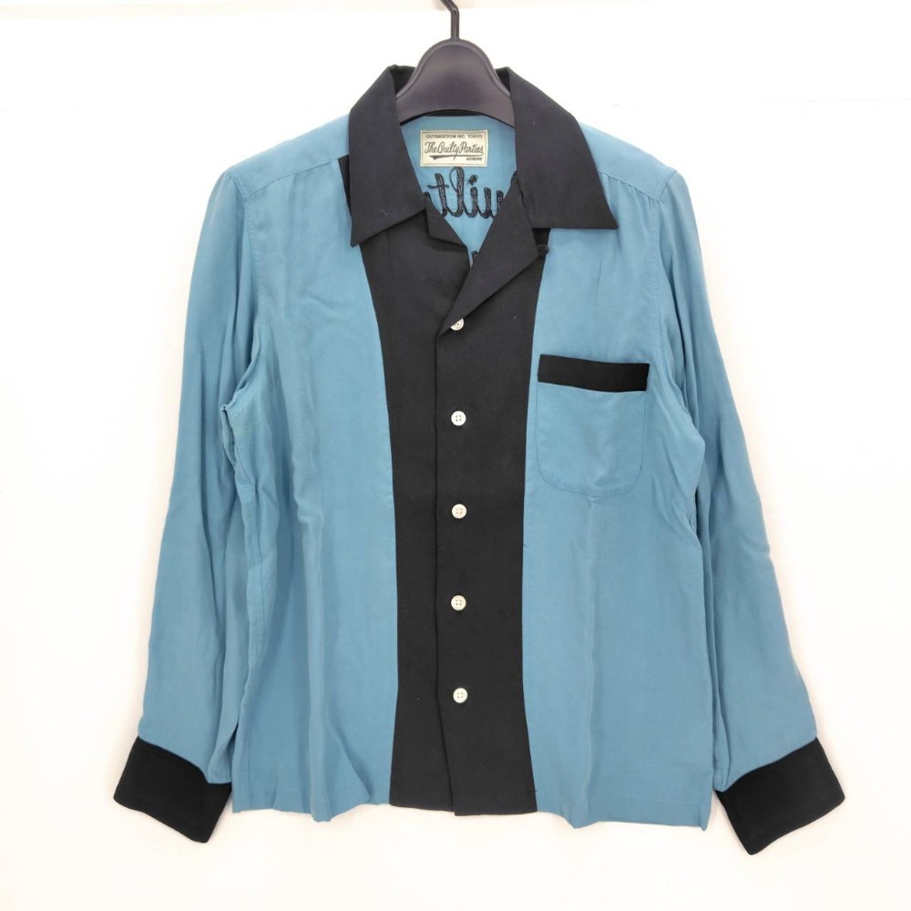 05w16544 ワコマリア WACKO MARIA THE GUILTY PARTIES タグ 切り替え ボーリングシャツ スカイブルー サイズS メンズ 中古品 【館林店】
