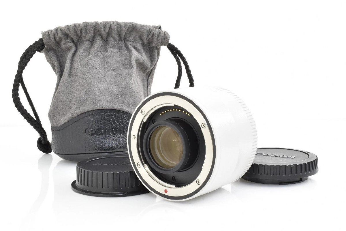 極上美品 Canon Extender EF 2x III テレコンバーター キャップ・ポーチ付き キヤノン純正
