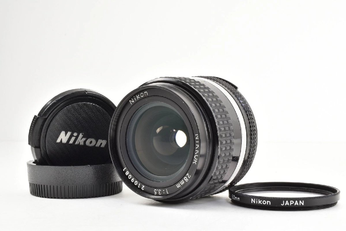 【良品】Nikon Ai-s Nikkor 28mm F3.5 MF 広角レンズ 動作良好