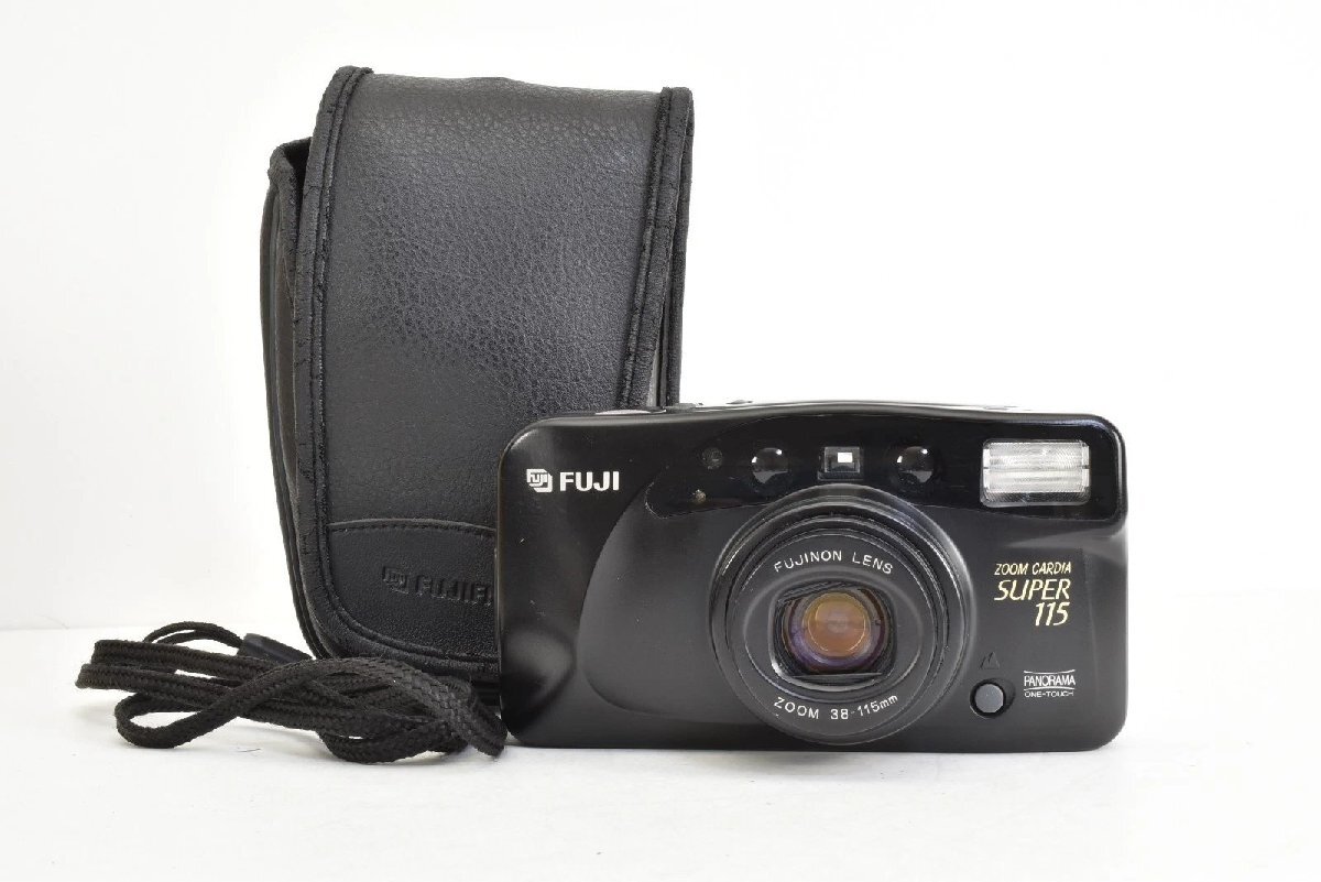 【美品】Fuji Zoom Cardia Super 115 Black 35mm コンパクトフィルムカメラ
