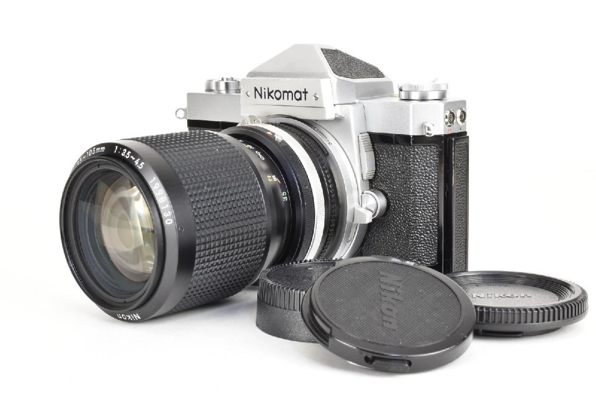 【美品】Nikon Nikomat FTN フィルムカメラ 35-105mm F3.5-4.5 Ai-s レンズ付 メーター動作