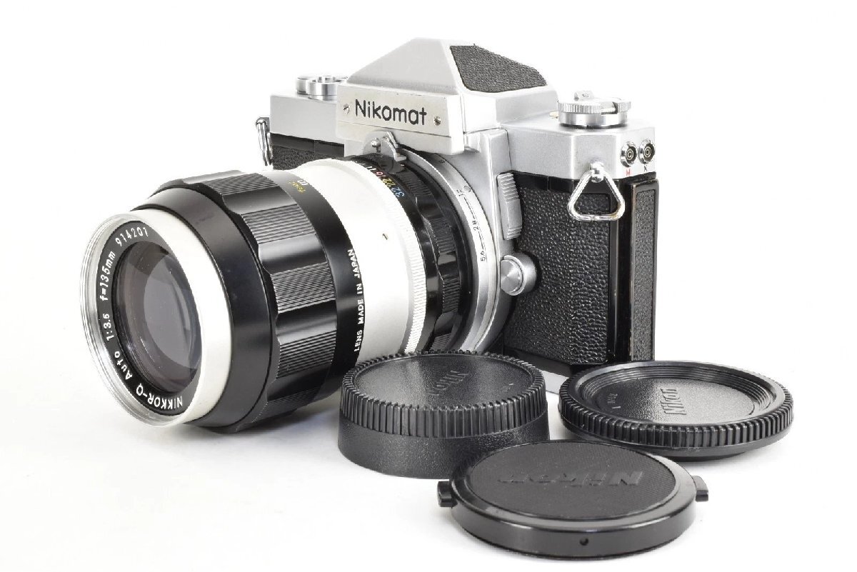 【良品】Nikon Nikomat FTN フィルムカメラ Nikkor Q 135mm F3.5 レンズ付 メーター動作