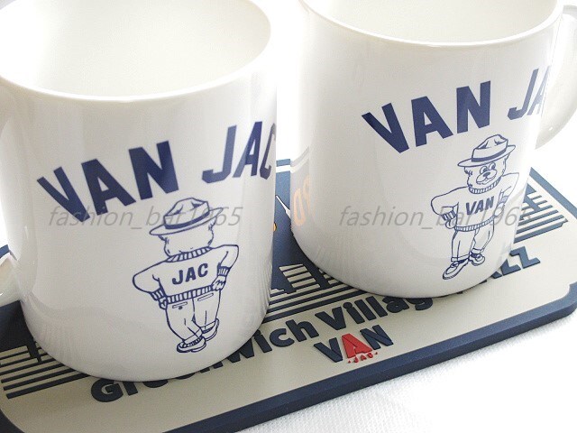 希少★VAN JAC ヴァンヂャケット★MY WOODY COUNTRY ベアプリント マグカップ 2個セット / ´75キャンペーン アイビー Kent SCENE
