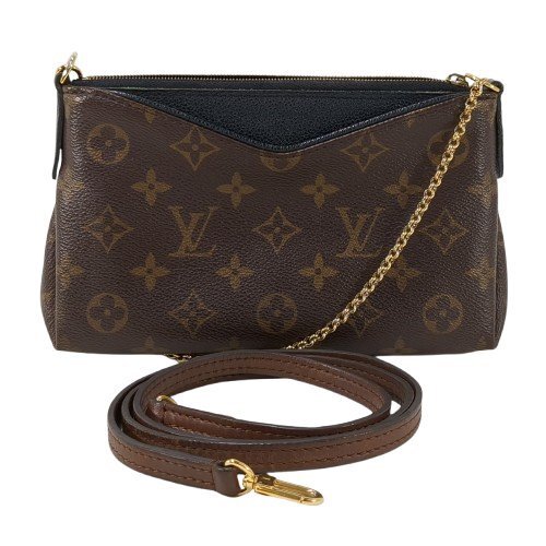 LOUIS VUITTON ルイ・ヴィトン パラス クラッチ モノグラム ハンドバッグ ショルダーバッグ 2WAY レザー ブラウン系 M41639