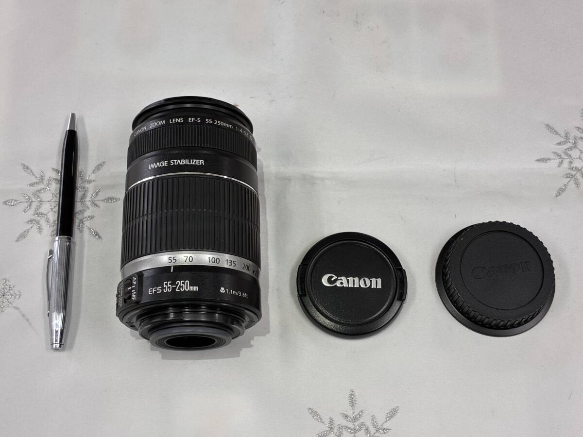 キャノン CANON ZOOM LENS EF-S 55-250mm F4-5.6 IS(キャップ付)