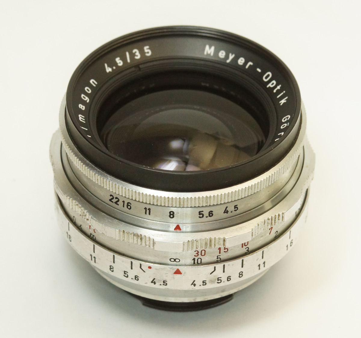 ドイツ製 Meyer-Optik Gorlitz Primagon 4.5/35 Exakta 13N-848 Q1 絞羽10枚 60年代