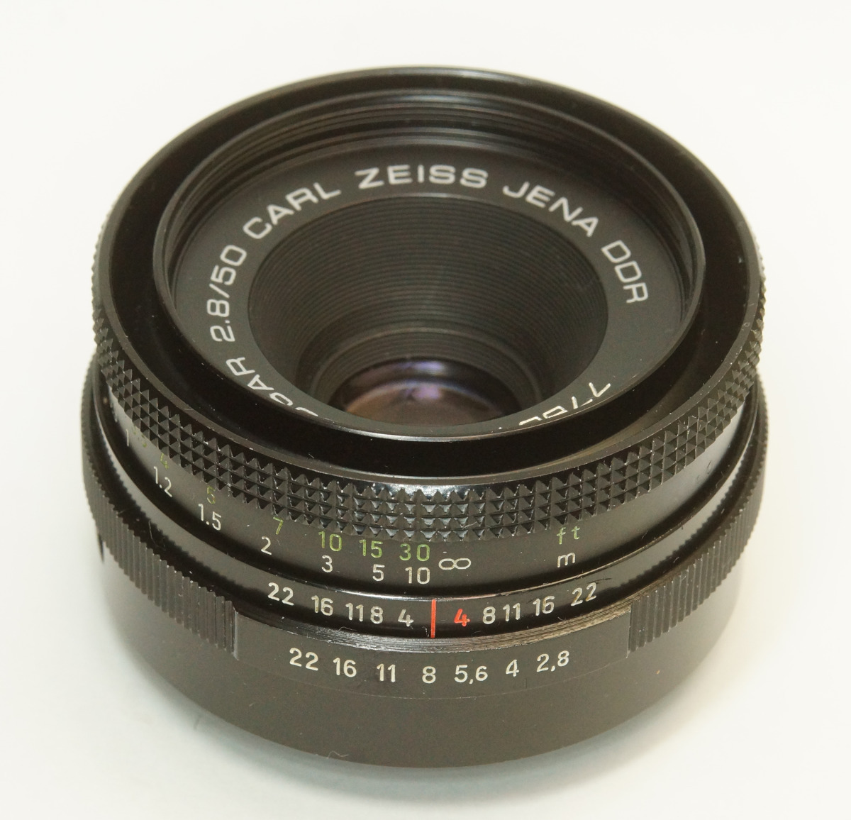 ドイツ製 Carl Zeiss Jena Tessar 2.8/50 M42 913NB-801 ブラック 中後期型 A/M切替レバー 80年代