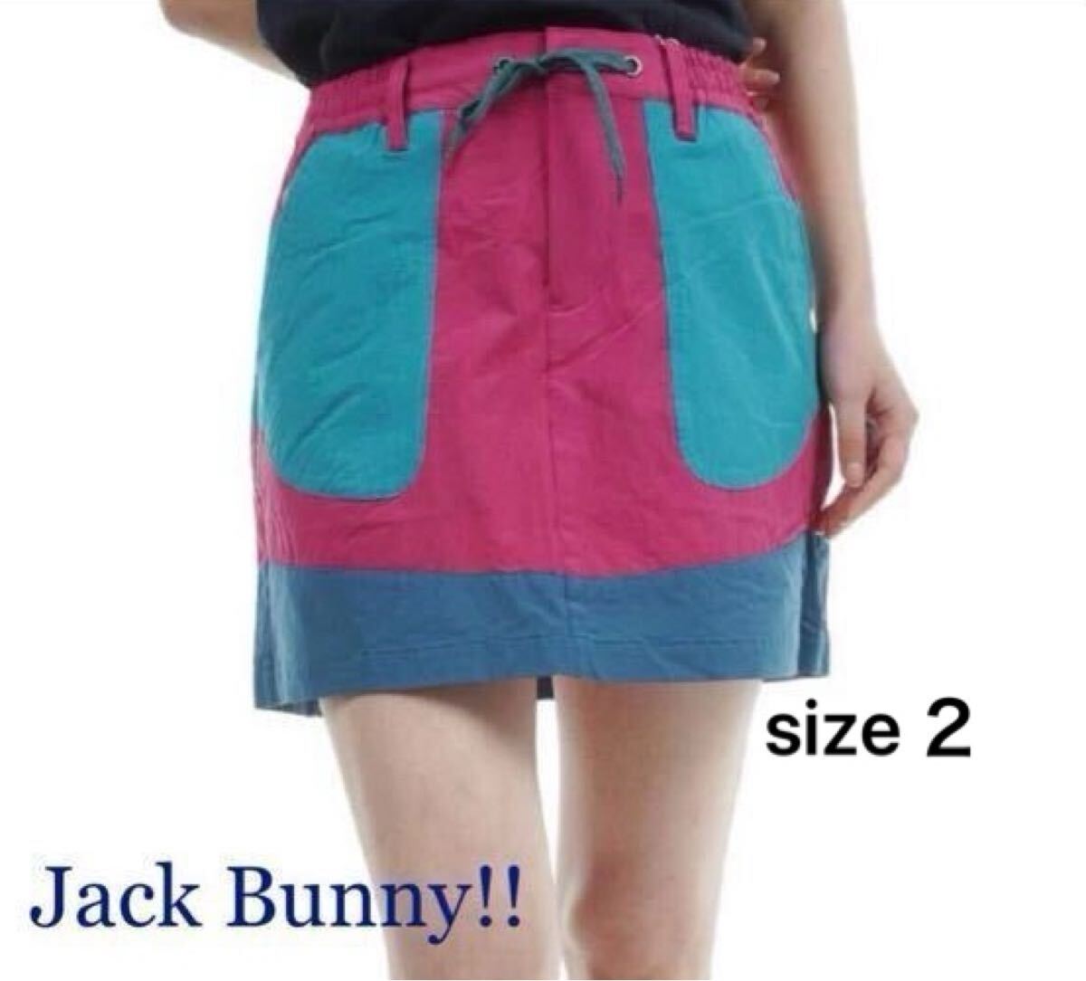 新品 ジャックバニー Jack Bunny ナイロンタフタ スカート インナーパンツ付き レディース ゴルフウェア サイズ２