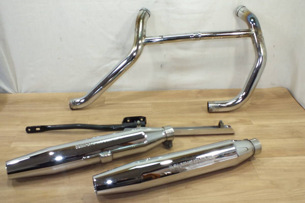 ◆ ～’03スポーツスター 北米XL1200S純正マフラーセット 65171-98・65177-98　ステー付き 中古品 XLH883/XLH1200