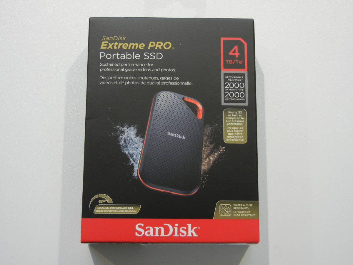 【新品未開封・即納】SanDisk Extreme PRO Portable SSD 4TB 外付けポータブルSSD 並行輸入版