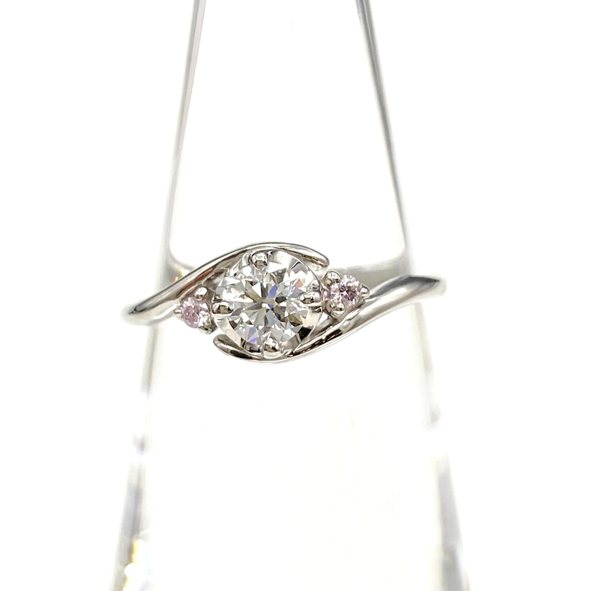 ダイヤモンド デザインリング プラチナ 指輪 メレダイヤ リング 9号 Pt900 ダイヤモンド レディース 【中古】