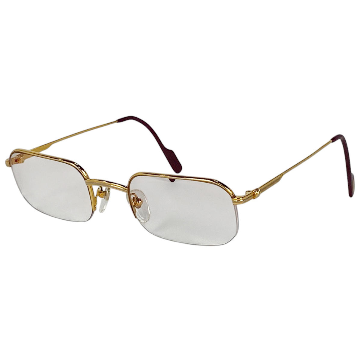 【在庫一掃】 カルティエ CARTIER トリニティ メガネ アイウェア 眼鏡 メタル ゴールド レディース 【中古】