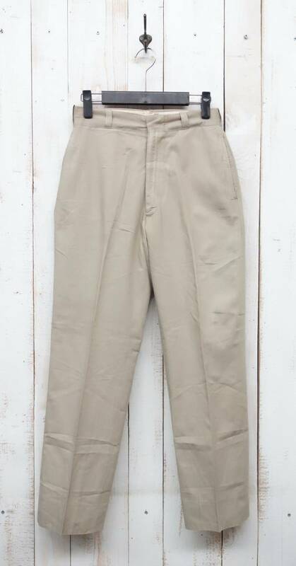 VINTAGE US古着 ＊USA アメリカ軍　1960'S ＊TROUSERS MAN'S チノパン ＊TWILL TAN SHADE SCOVILL ZIPPER 