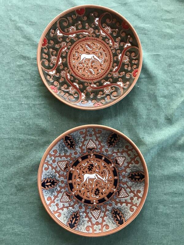 #1450 ロードス島の飾り皿（ハンドメード）２枚