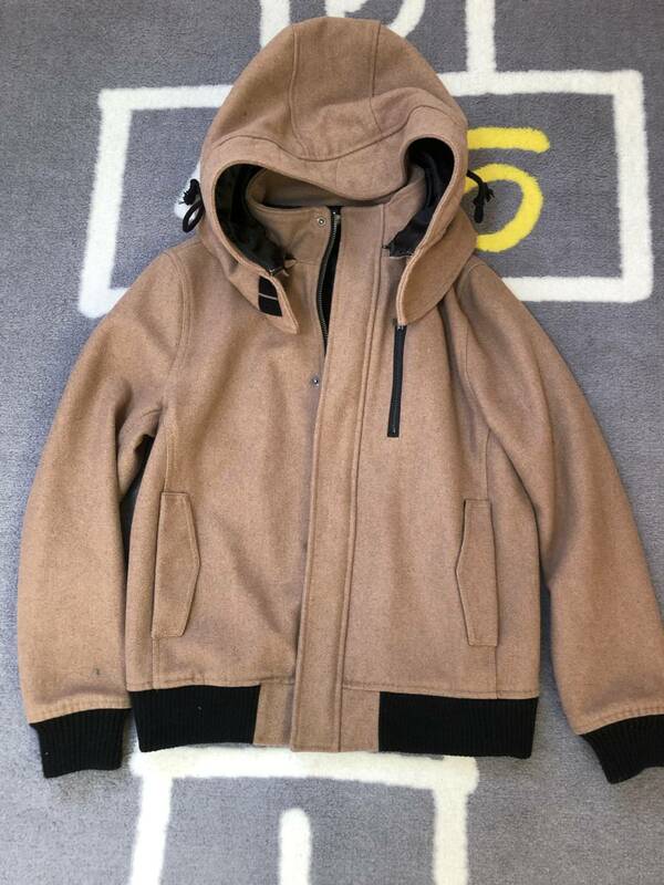 VIBGYOR ウールジャケット ジャンパー ブルゾン アウター コート キャメル サイズ2 Mサイズ ブラウン ベージュ