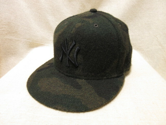 NEW ERA 58.7cm 73/8 NY 迷彩柄 ウール キャップ ニューヨーク 帽子 CAP ニューエラ カモフラージュ