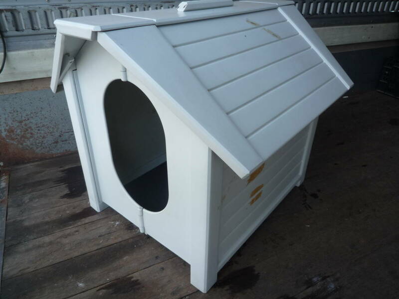 ◆中古 ROVERGARDEN ローバーガーデン社製 イタリア製 折り畳み式 犬小屋 MADE IN ITALY 白 ホワイト◆大きめの小型犬～小さめの中型犬