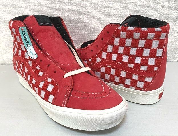 未使用 バンズ スケートハイ VANS Vault COMFYCUSH SK8-HI REISSUE LX ウーブン チェッカー サイズ28.5 [O]