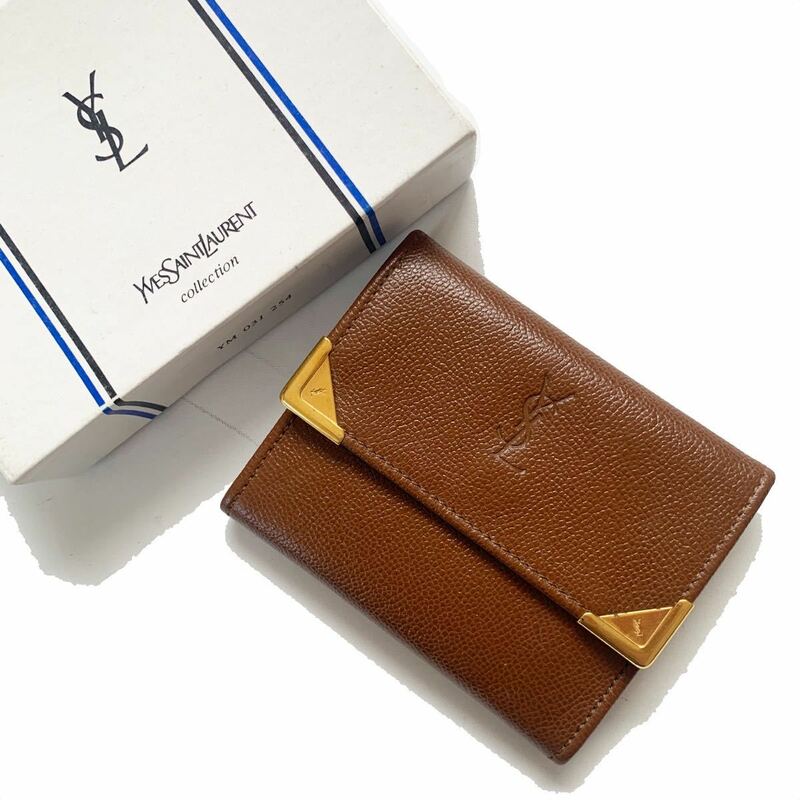 【送料込み】【未使用】Yves Saint Laurent イブサンローラン　二つ折り財布　コインケース　カードケース
