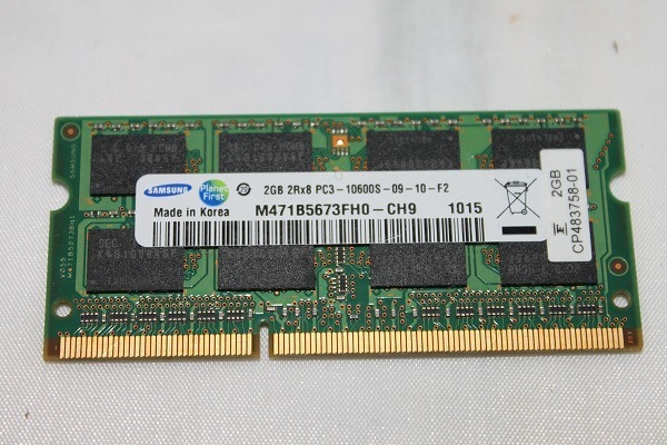 SAMSUNGノート用メモリー M471B5673FH0-CH9 PC3-10600S 2GB