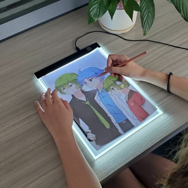 A4Led製図板3レベル調光可能Led製図コピーパッドボード子供のおもちゃの絵子供のための教育的な創造的な贈り物 A5