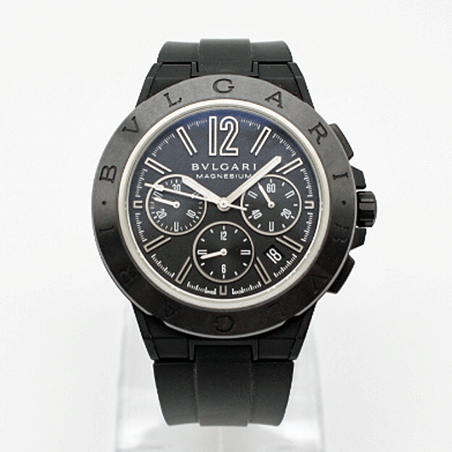 ブルガリ BVLGARI ディアゴノ セラミック DG42SMCCH デイト メンズ 腕時計 セラミック/ラバー 自動巻き【中古】