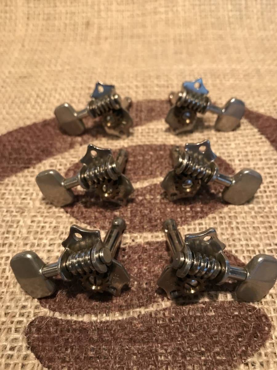 Vintage Grover Sta-Tite Tuners 1960's For Martin,Guild Etc. Nickel Set