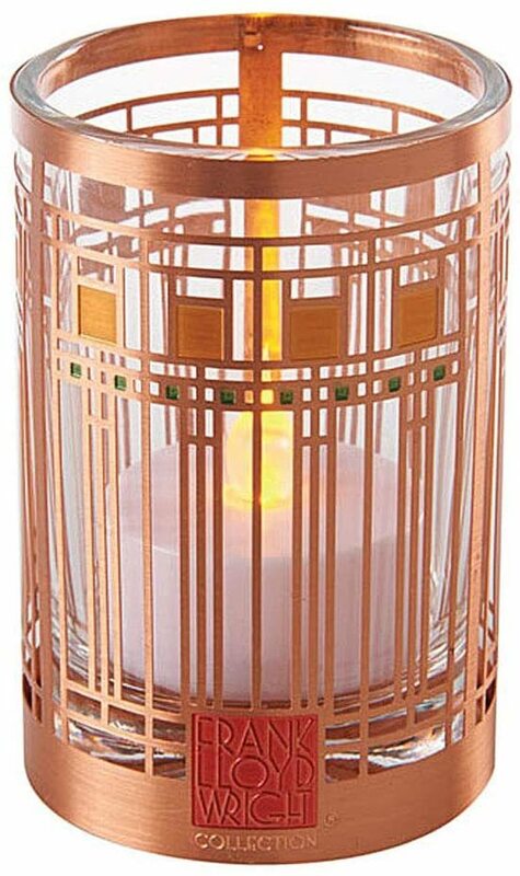 フランク・ロイド・ライト オークパーク・プレイルーム デザインLEDキャンドルホルダー アートメタルグラスランプ照明雑貨インテリア置物