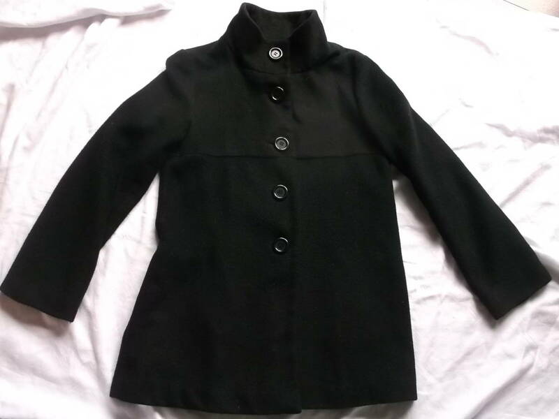 アルシーヴブarchives黒スタンドカラージャケットコート