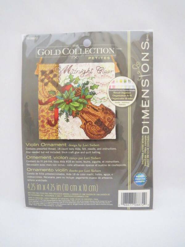 DIMENSIONS　The Gold Collection　クロスステッチキット　Violin Ornament　バイオリン