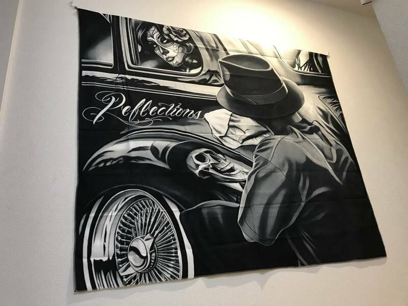 渋い 超レア 大きいサイズ 車庫 tatoo 車ショップ 飾り インパラ ハーレー チカーノ 西海岸 ローライダー ロサンゼルス LA Chicano hiphop