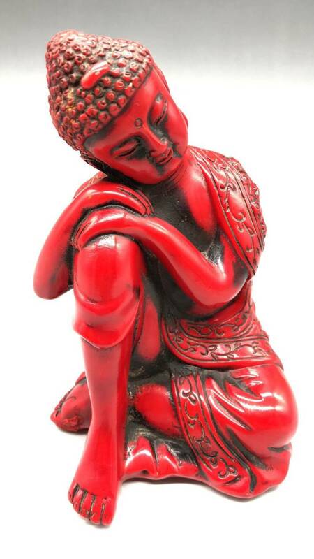 【吉】仏教聖品 漆器細工彫 如来自在像 極珍j39