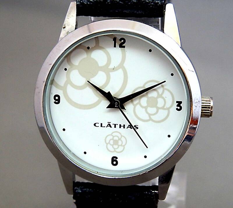 EU-0194■CLATHAS クレイサス レディース腕時計 3針 花柄 中古
