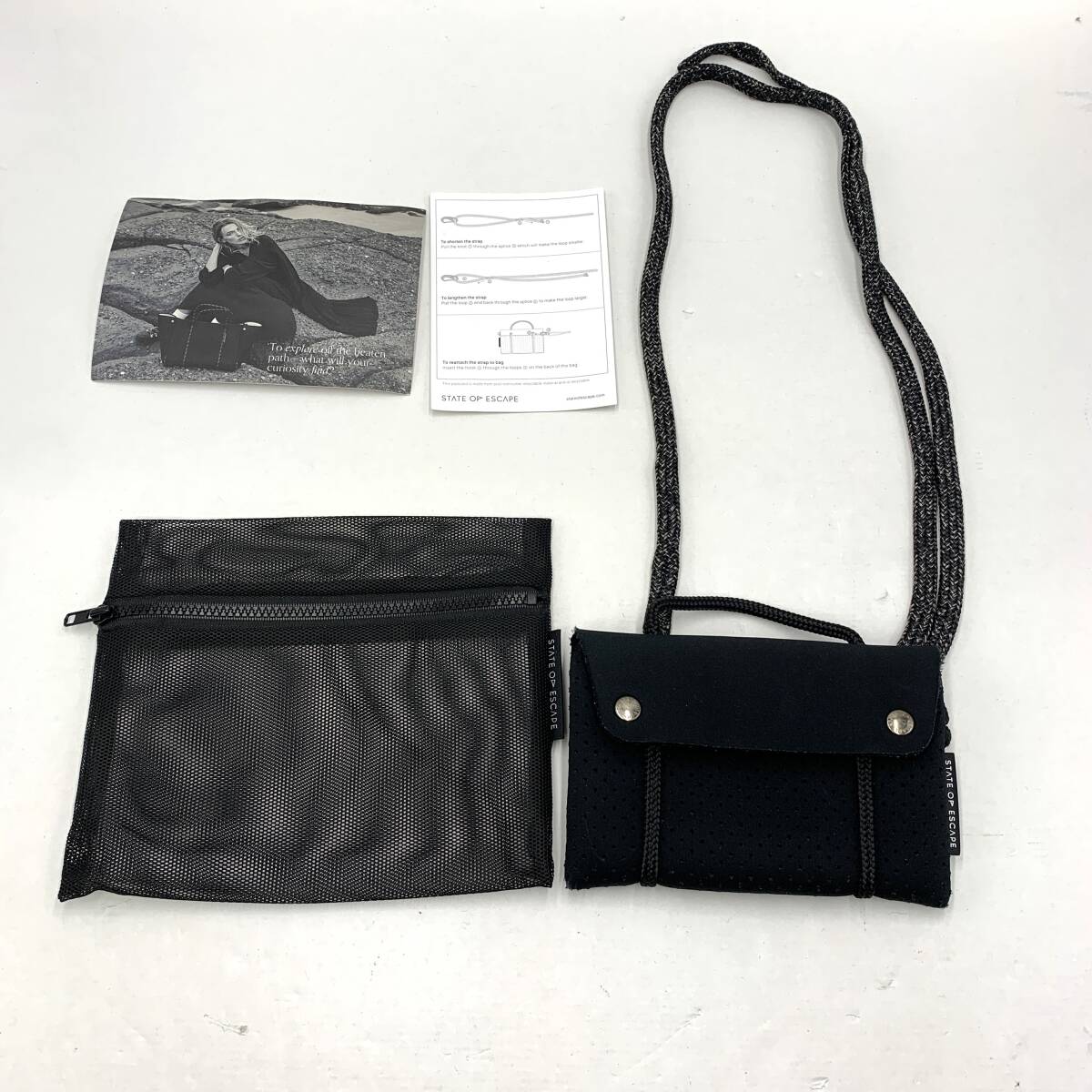 75◆CO/STATE OF ESCAPE Compass Black ミニバッグ 1215-1